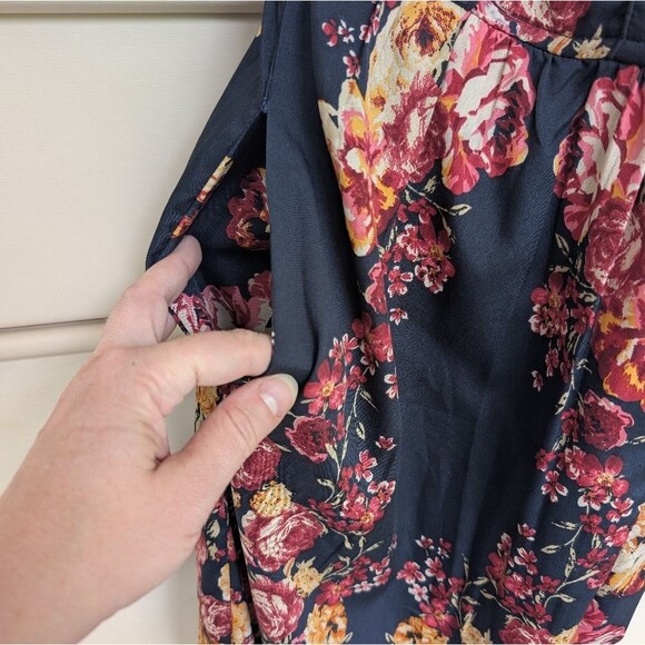 Band of Gypsies Floral Bustier Jumpsuit with Pockets Size Small - Picture 8 of 10